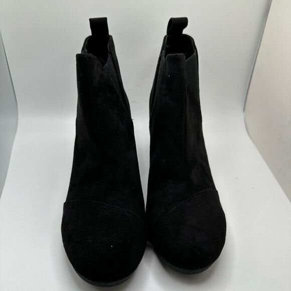 DUNES Women's Wedge Bootie 8.5 WIDE BLACK - Picture 2 of 7